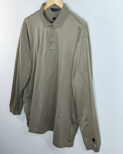 Early 00s Nike Golf Green Long Sleeve Polo (XL)