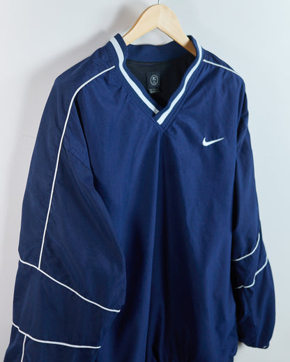 90s Nike Golf Blue/White V Neck Windbreaker (XL)