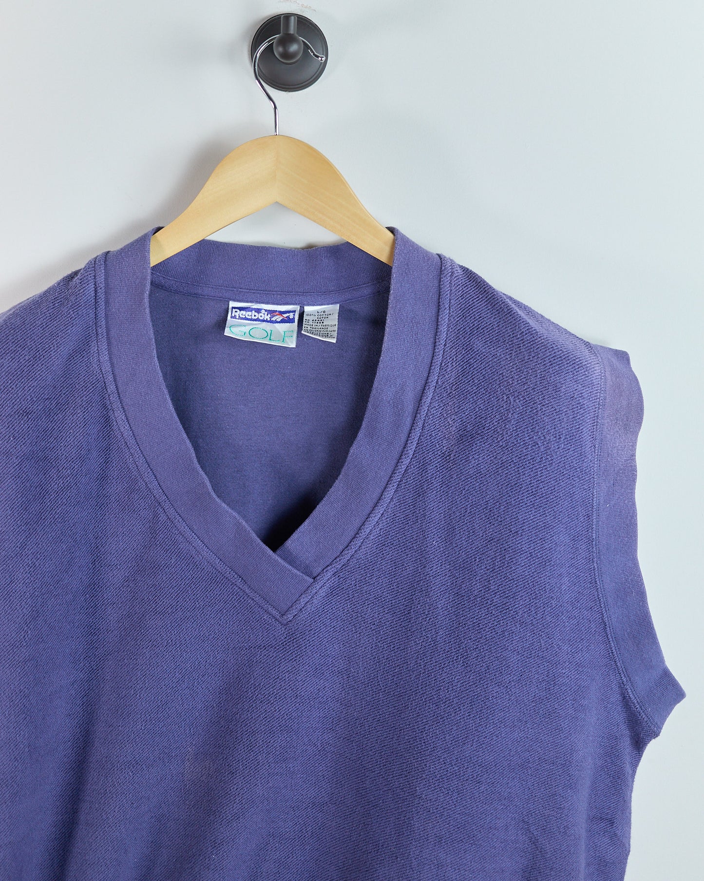 90s Reebok Dusty Purple V Neck Vest (L)