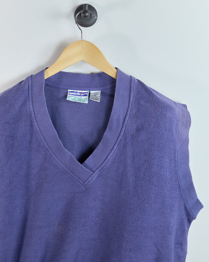 90s Reebok Dusty Purple V Neck Vest (L)