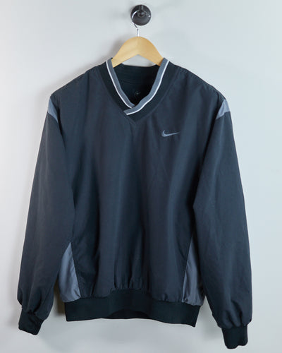 90s Nike Golf Black/Grey V Neck Windbreaker (M)