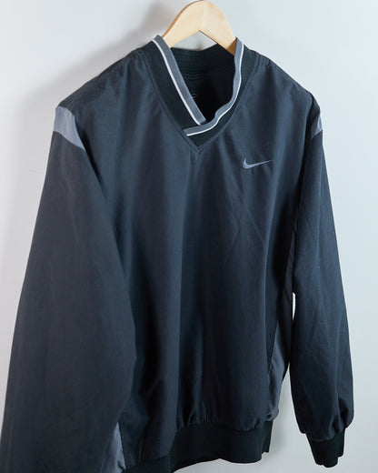 90s Nike Golf Black/Grey V Neck Windbreaker (M)