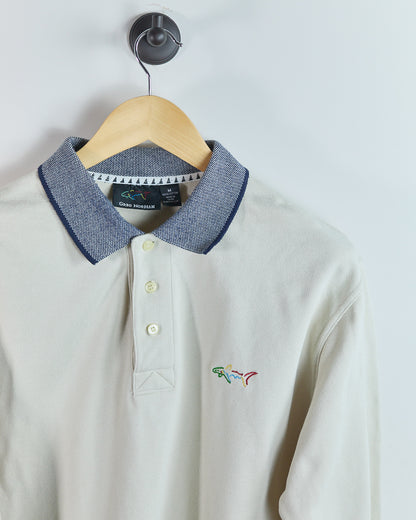 90s Greg Norman Cream Long Sleeve Polo (M)
