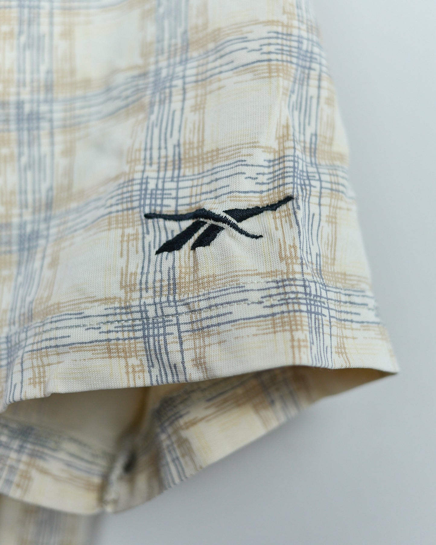 90s Reebok Beige Pattern Polo (L)