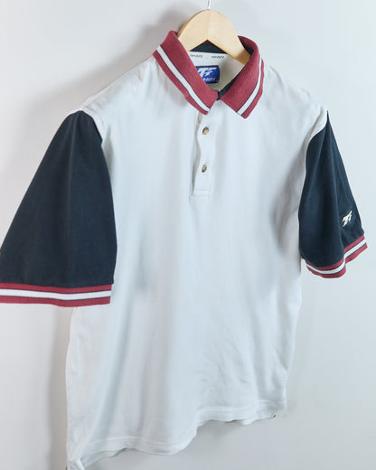 80s TopFlite White/Black Polo (M)