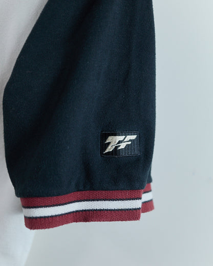 80s TopFlite White/Black Polo (M)