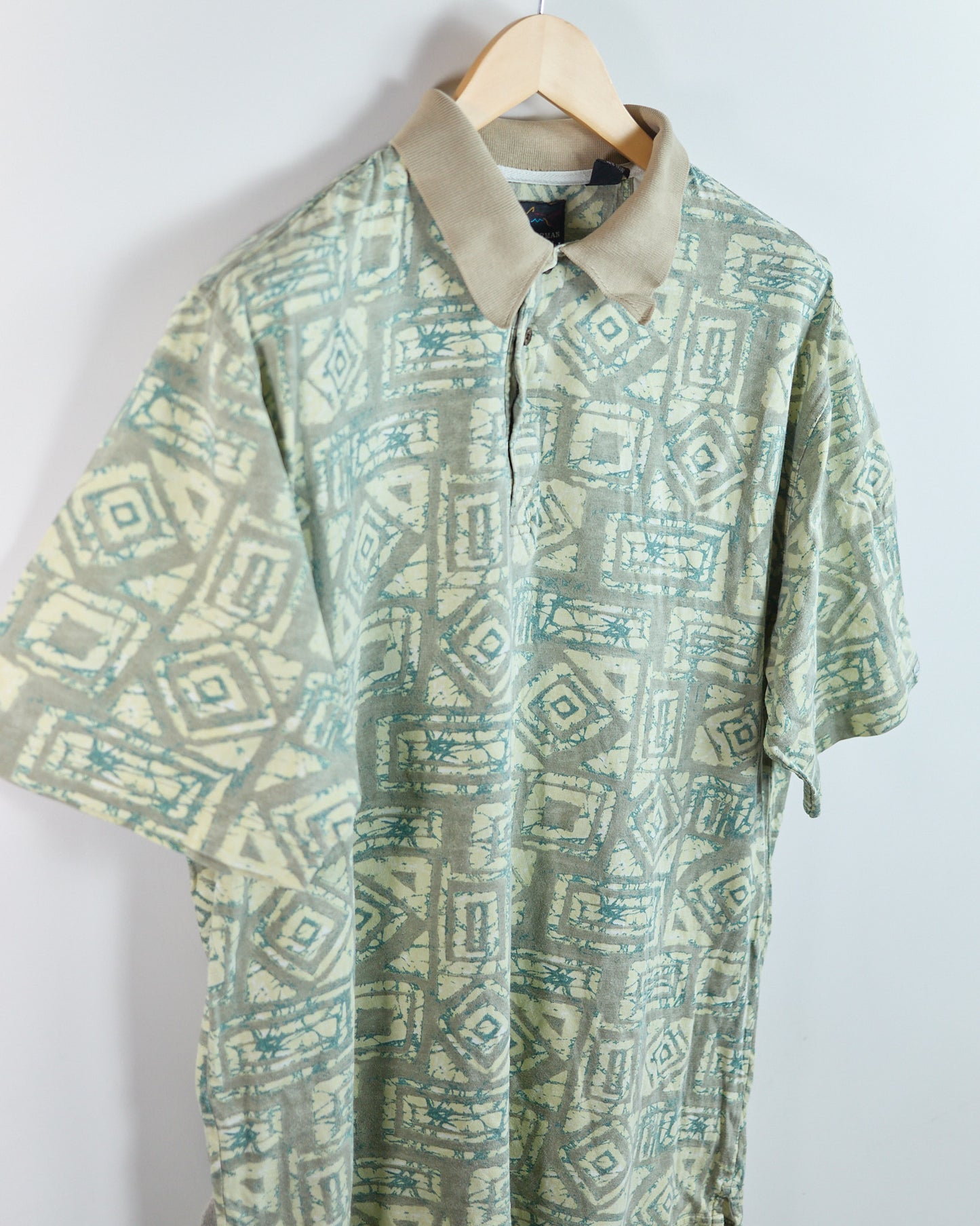 90s Greg Norman Cream/Green Polo (L)