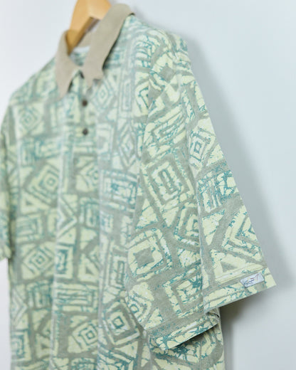 90s Greg Norman Cream/Green Polo (L)