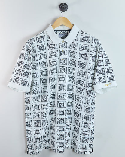 90s Greg Norman White/Black Polo (M)