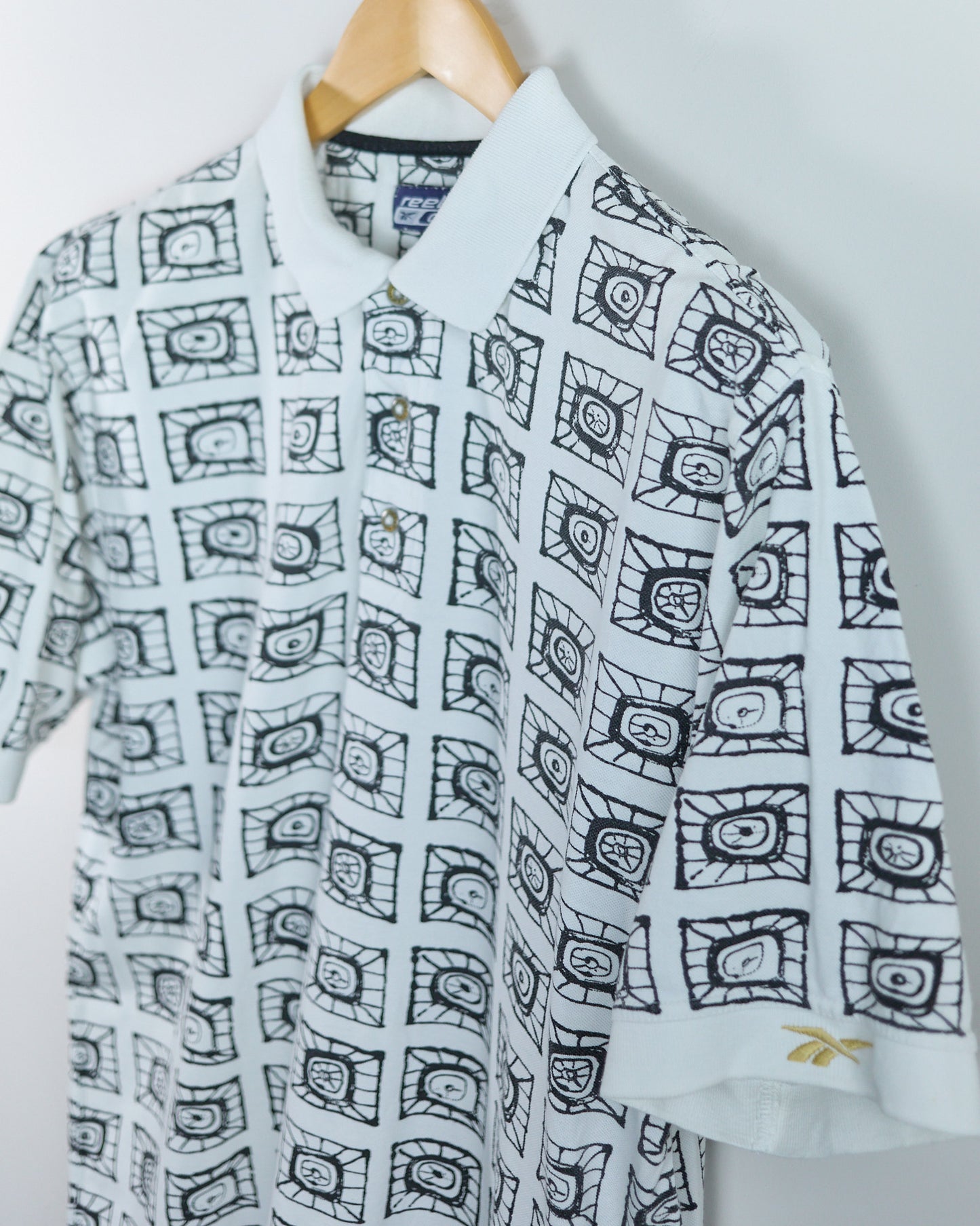 90s Greg Norman White/Black Polo (M)