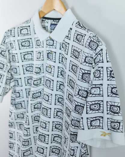 90s Greg Norman White/Black Polo (M)
