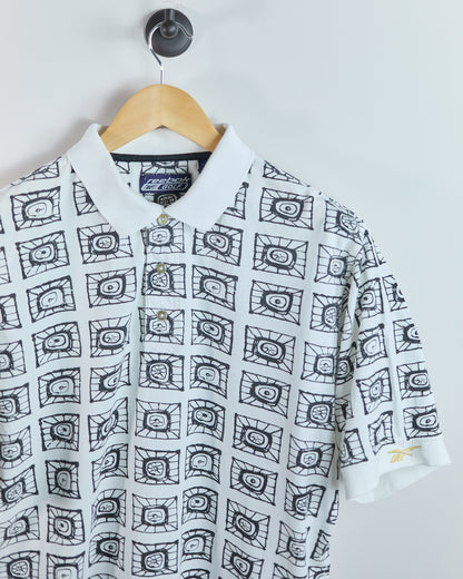 90s Greg Norman White/Black Polo (M)