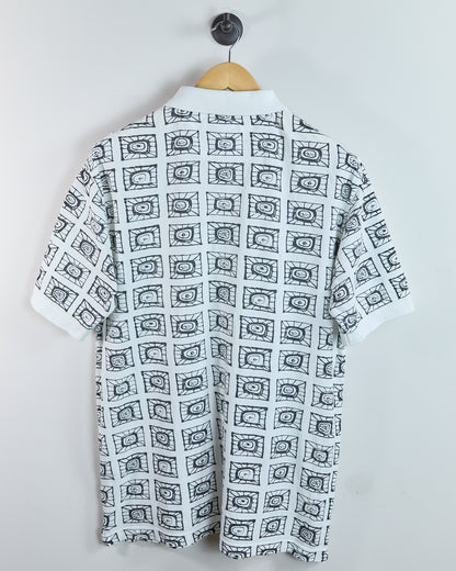 90s Greg Norman White/Black Polo (M)