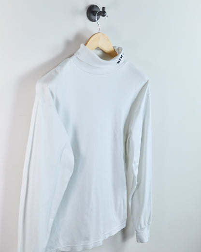 80s Nike Golf White Long Sleeve Turtle Neck (S)
