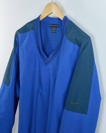 80s to early 90s Nike Golf Blue V Neck Windbreaker (L)