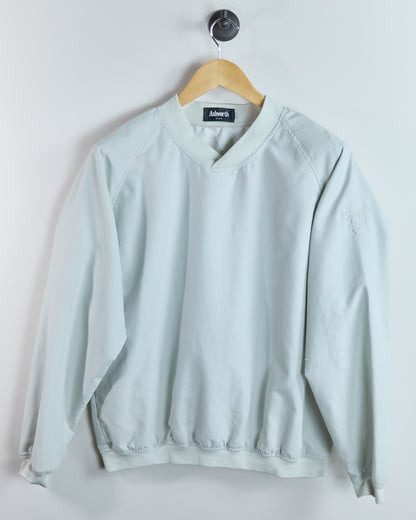 90s Ashworth Cream V Neck Windbreaker (M)