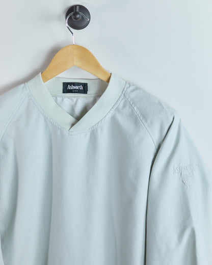 90s Ashworth Cream V Neck Windbreaker (M)