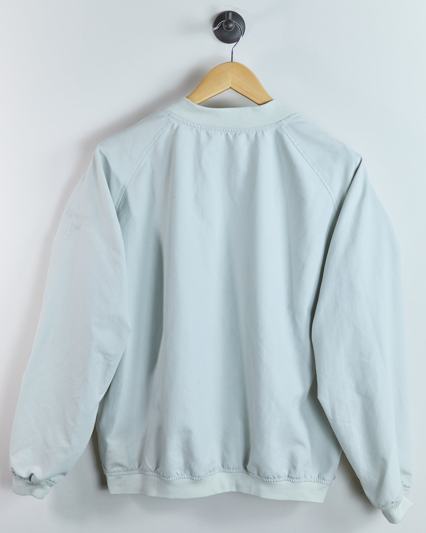 90s Ashworth Cream V Neck Windbreaker (M)