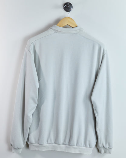 90s Nike Golf Cream/White Quarter Zip Reversible Jumper (XL)