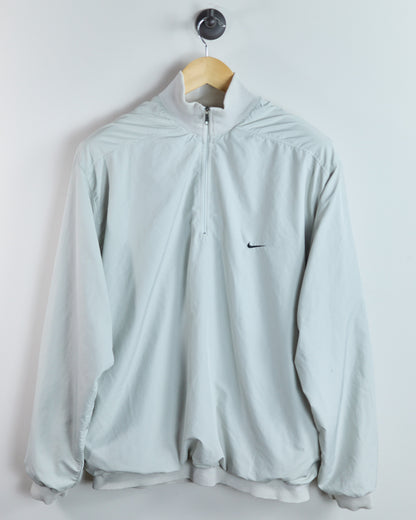 90s Nike Golf Cream/White Quarter Zip Reversible Jumper (XL)