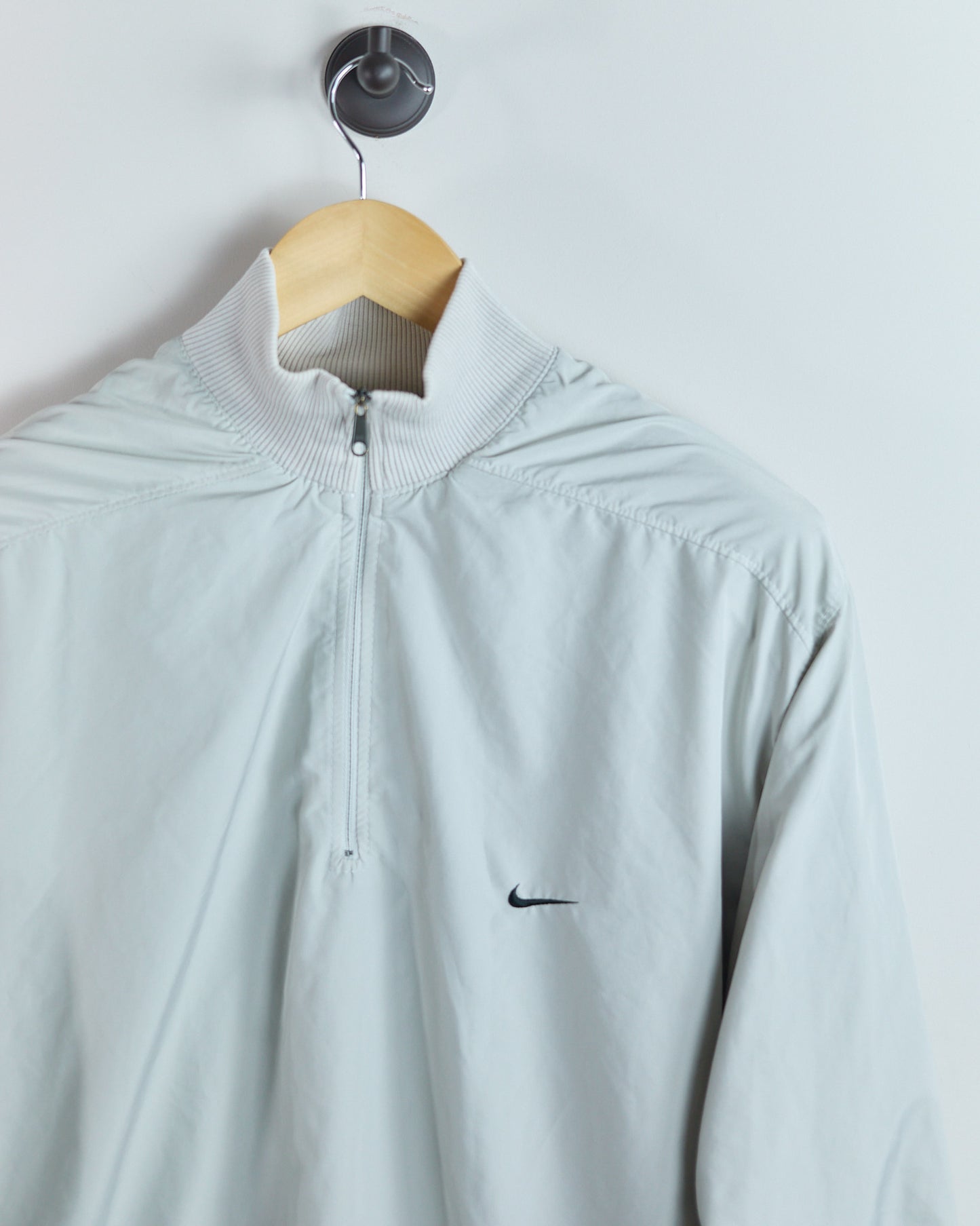 90s Nike Golf Cream/White Quarter Zip Reversible Jumper (XL)