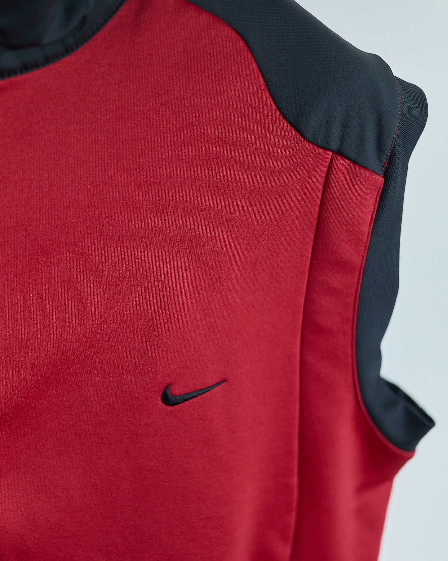 90s Nike Golf Red/Black Zip Up Windbreaker Vest (L)