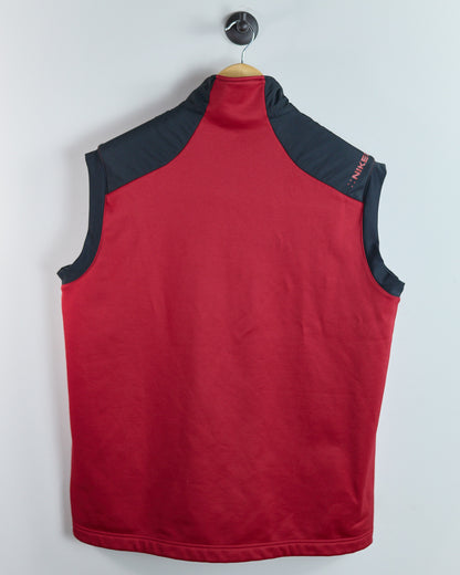 90s Nike Golf Red/Black Zip Up Windbreaker Vest (L)