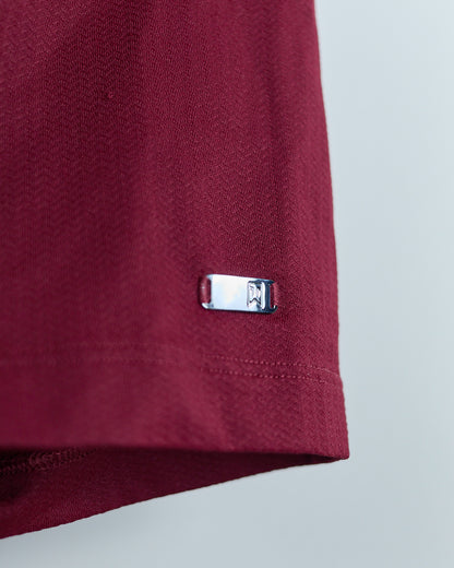 90s Nike Golf Tiger Woods Dark Red Short Sleeve Mock Neck (L)