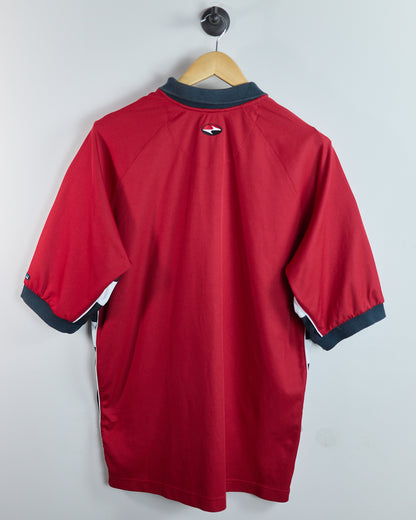 90s to 00s Nike Golf Tiger woods Yin Yang Red/Black Polo (XL)