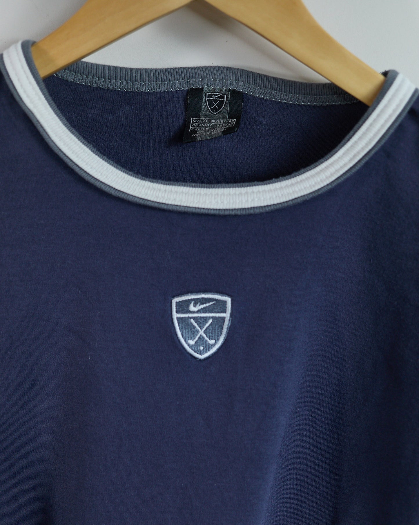90s Nike Golf Blue T-Shirt, vintage logo (XL)