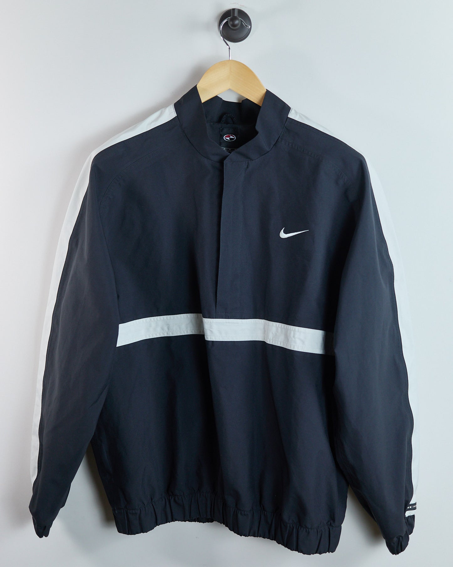 90s Nike Golf Tiger Woods Black/White Quarter Zip Windbreaker (M)