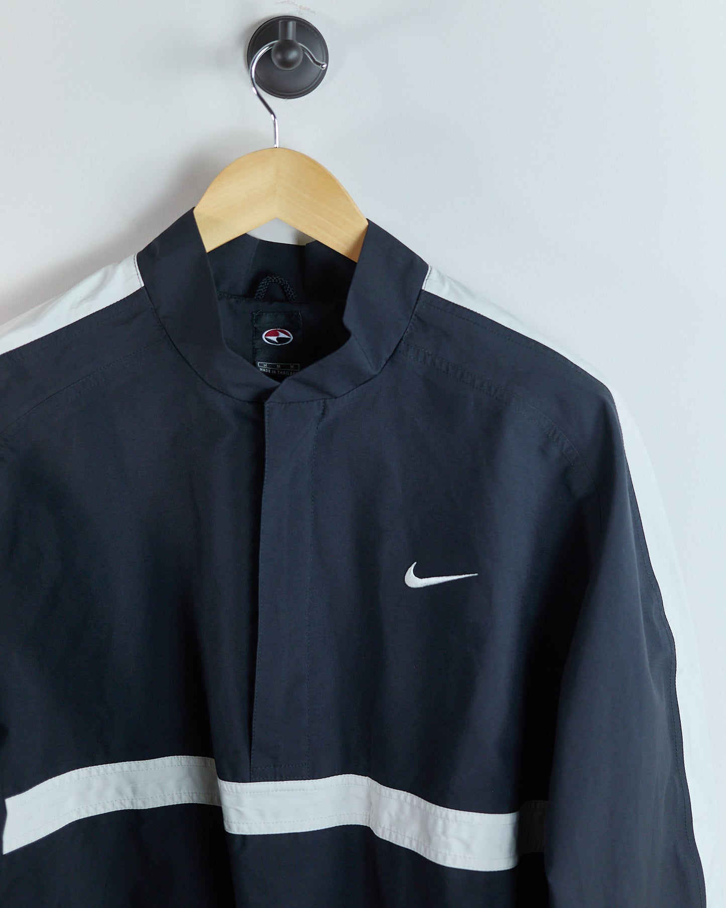 90s Nike Golf Tiger Woods Black/White Quarter Zip Windbreaker (M)