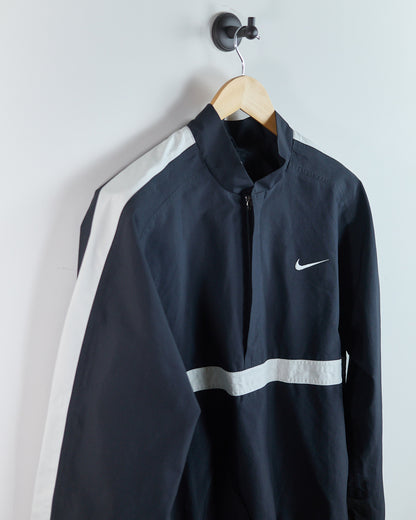 90s Nike Golf Tiger Woods Black/White Quarter Zip Windbreaker (M)