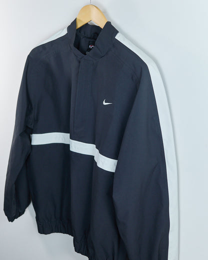 90s Nike Golf Tiger Woods Black/White Quarter Zip Windbreaker (M)