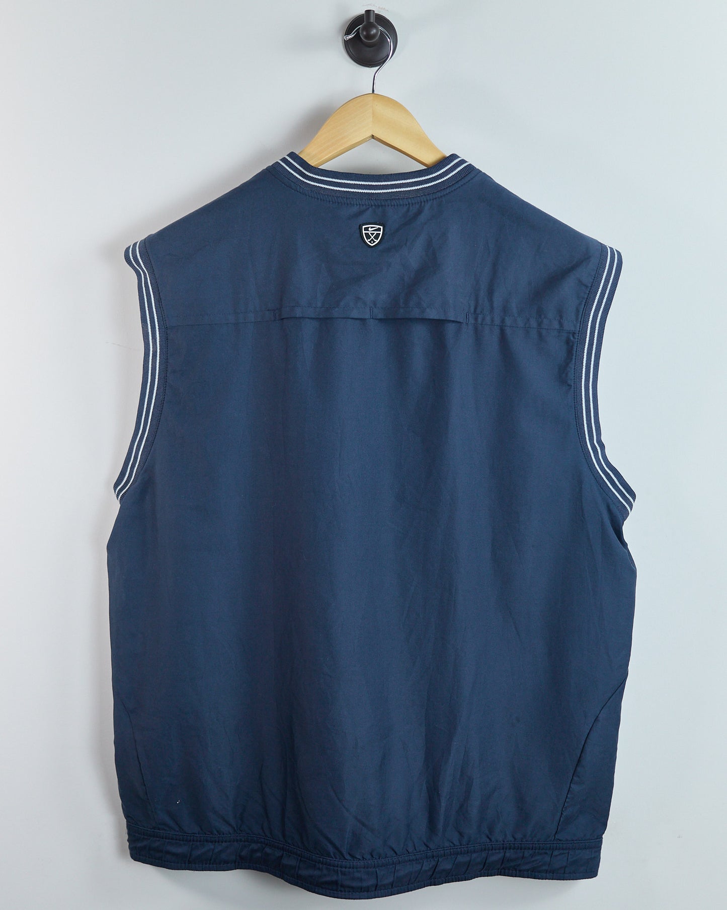 90s Nike Golf Blue/White V Neck Windbreaker Vest (L)