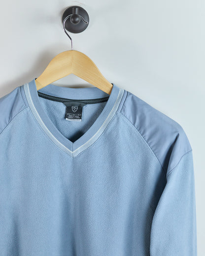 90s Nike Golf Baby Blue V Neck Fleece Jumper (L)