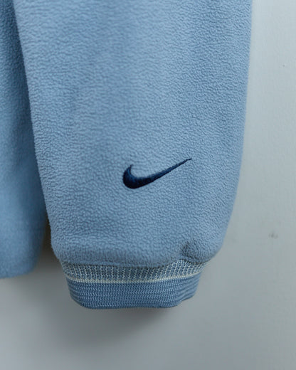 90s Nike Golf Baby Blue V Neck Fleece Jumper (L)