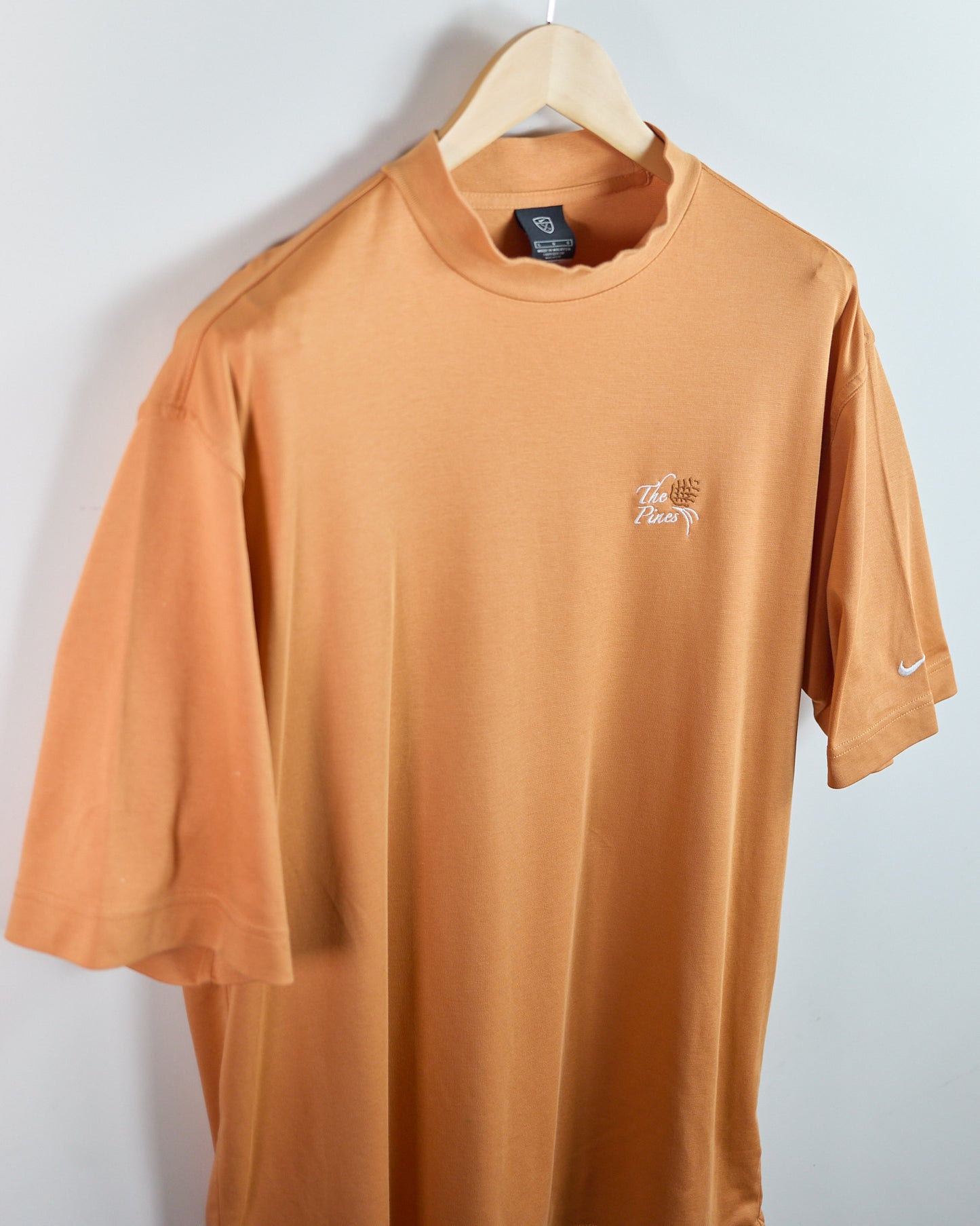 90s Nike Golf Orange Short Sleeve Mock Neck (L)