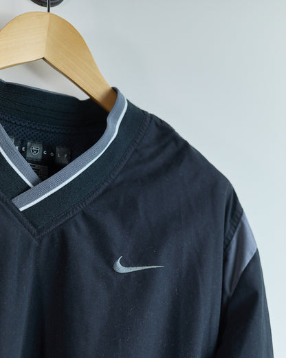 90s Nike Golf Black/Grey V Neck Windbreaker (M)