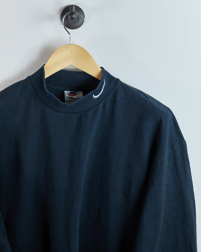 80s to early 90s Nike Golf Black Long Sleeve Turtle Neck (XL)