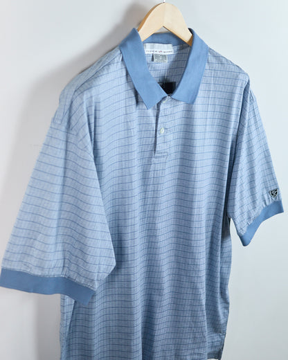 Early 00s Nike Golf Tiger Woods Light Blue Pattern Polo, NWT (XL)
