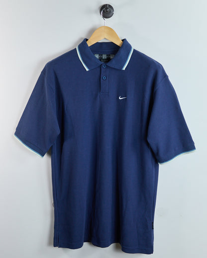 90s Nike Golf Blue Polo (XL, but smaller)