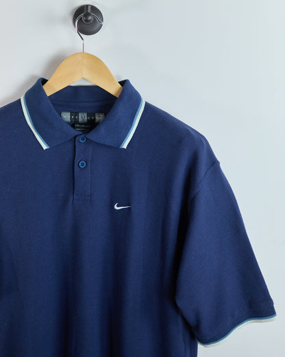 90s Nike Golf Blue Polo (XL, but smaller)