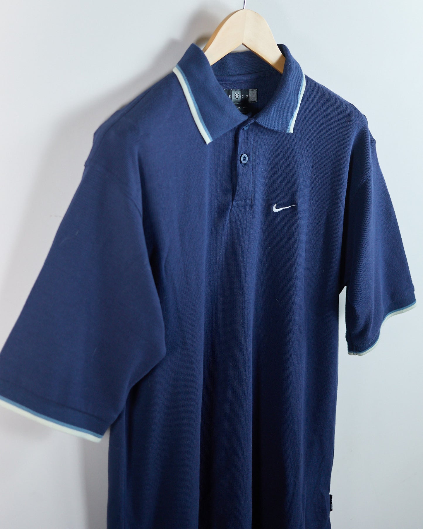 90s Nike Golf Blue Polo (XL, but smaller)