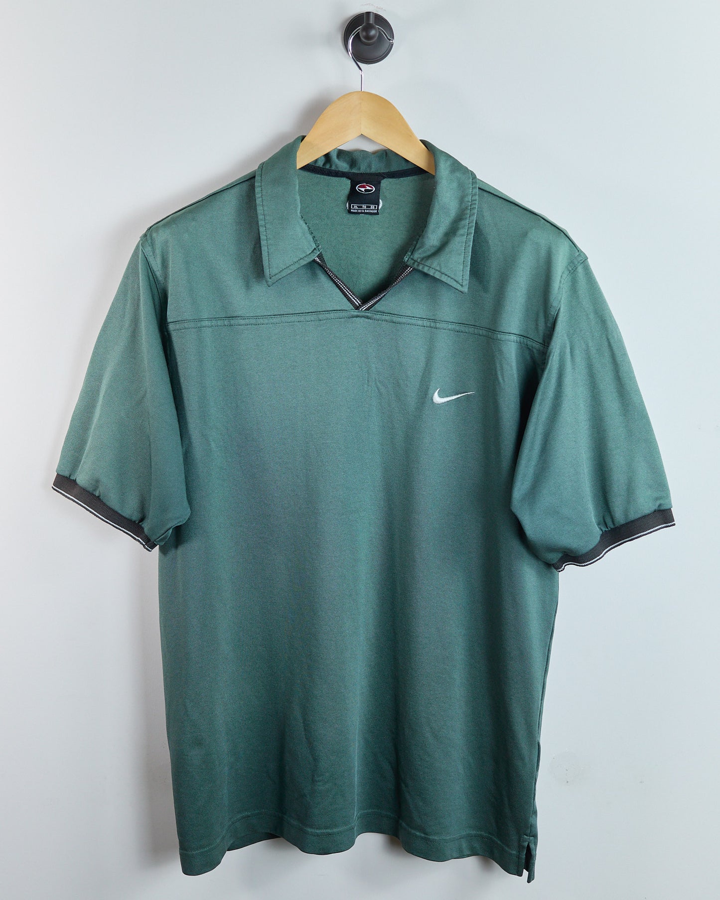 90s Nike Golf Tiger Woods Yin Yang V Neck Polo (XL)