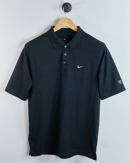 90s Nike Golf Tiger Woods Black Polo (M)
