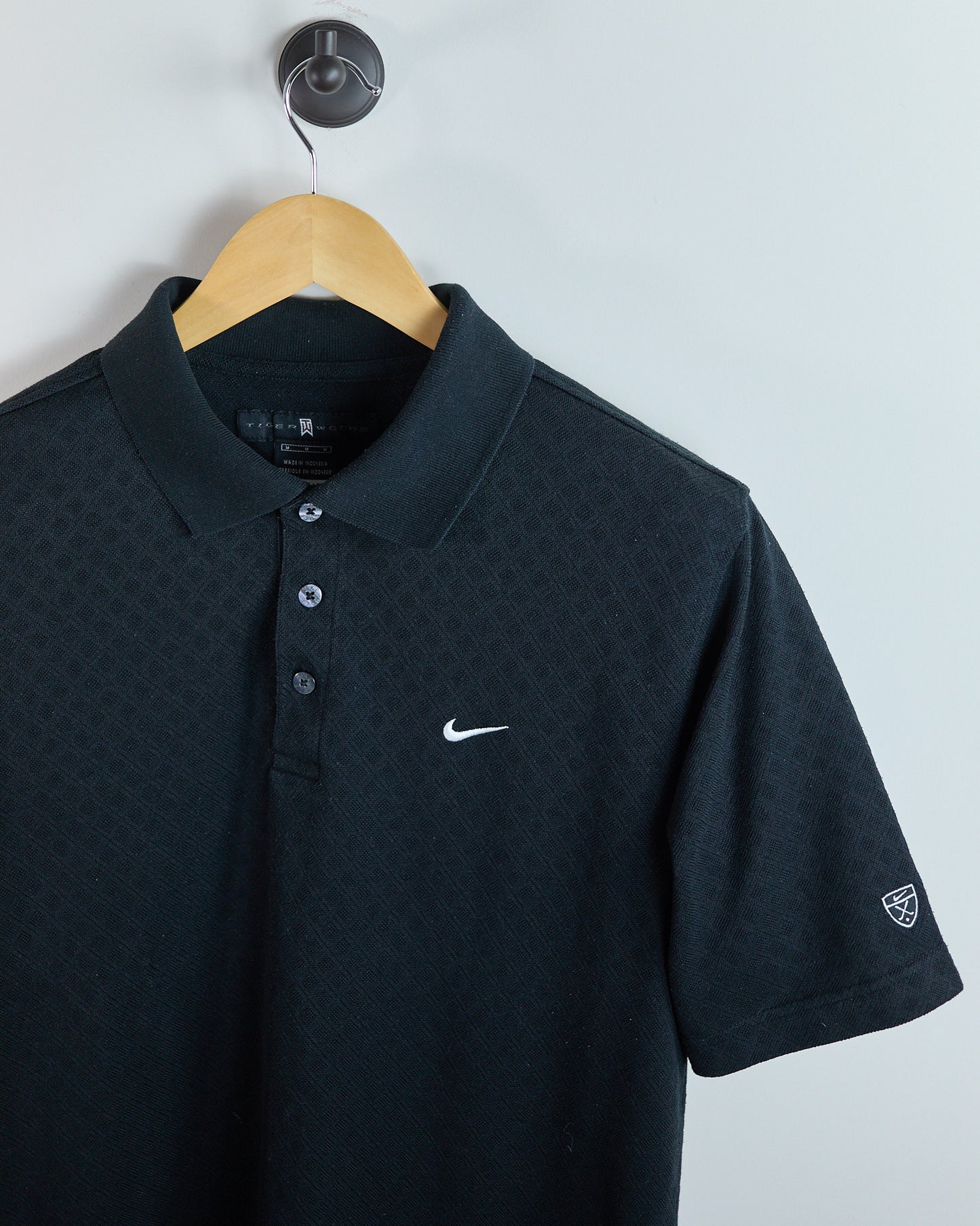 90s Nike Golf Tiger Woods Black Polo (M)