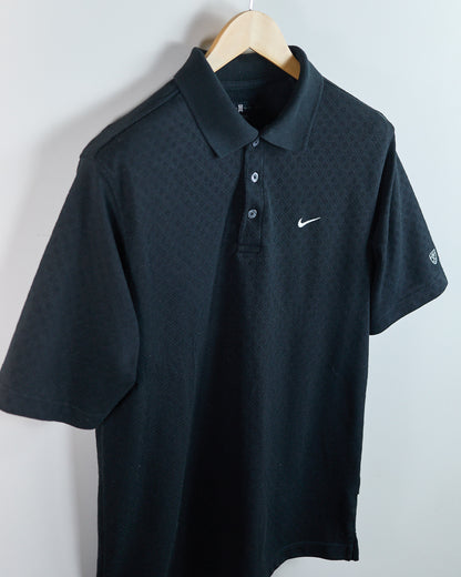 90s Nike Golf Tiger Woods Black Polo (M)