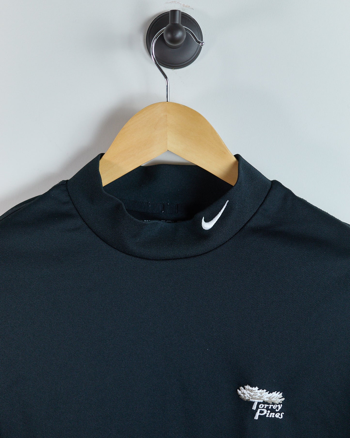 90s Nike Golf Black Short Sleeve Mock Neck, Torrey Pines (L)