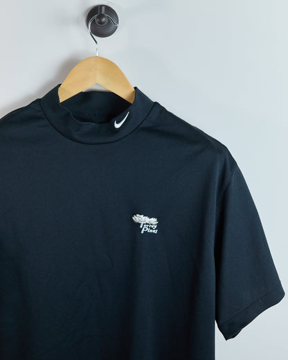 90s Nike Golf Black Short Sleeve Mock Neck, Torrey Pines (L)